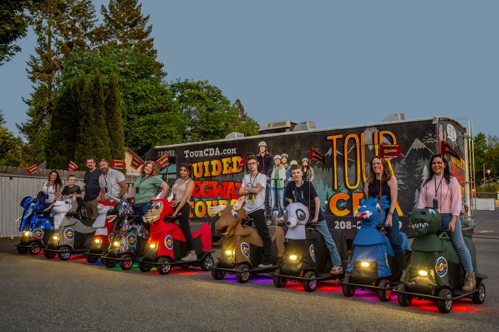Rydables Twilight Tour — evening animal scooter tour in Coeur d' Alene