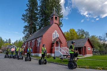 Segway Tour in front of Fort Sherman in CDA, ID
